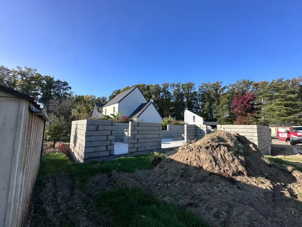 Maison parpaing chantier